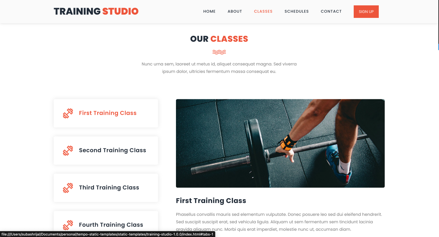 ジム＆フィットネス テンプレート